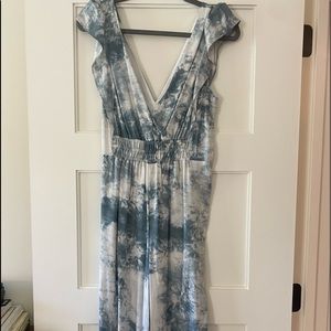 Lilyful blue tie dye jumpsuit size Small